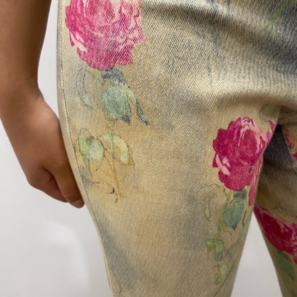 Vintage La Vore Rose Print Pants - Picture 6 of 15